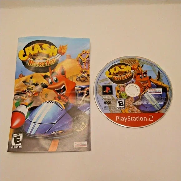 Crash NITRO KART Demo Disc with Cardboard disc jacket Rare - PS2 Playstation 2