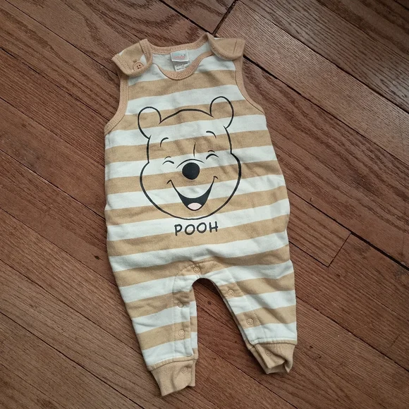 Disney‎ Baby Pooh Bear Striped Romper