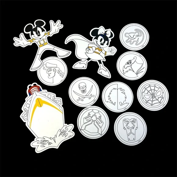 DISNEY CRUISE LINE DESTINY Maiden Voyage Door Magnet Coloring Set Markers 3+ New