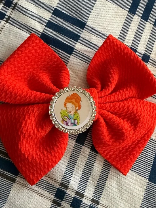 Ms Frizzle Hair Clip with Decorative Center
