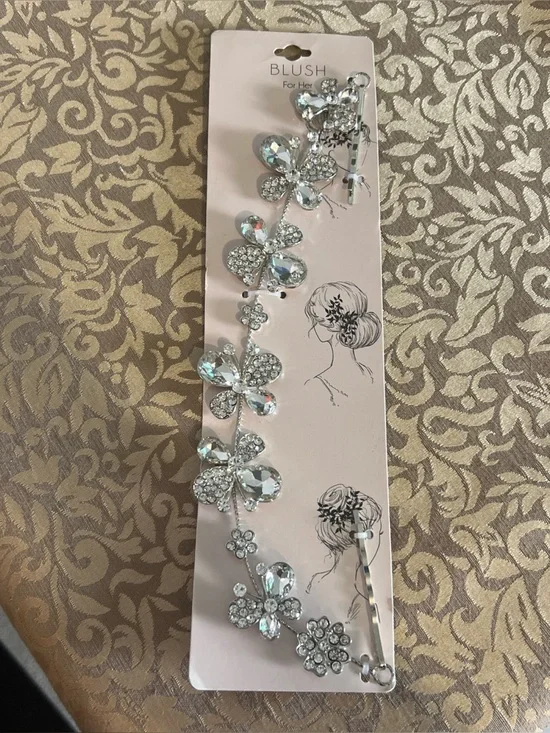 Silver Rhinestone Butterfly  hair clip new hair accessories hair crown clip