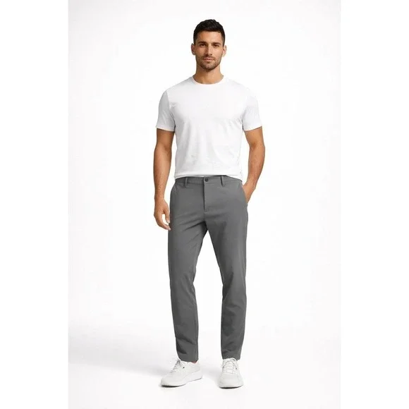 01.Algo‎ WarpTech Commuter Athletic Fit Trouser Dark Grey 32x28 Mens Pants NWT