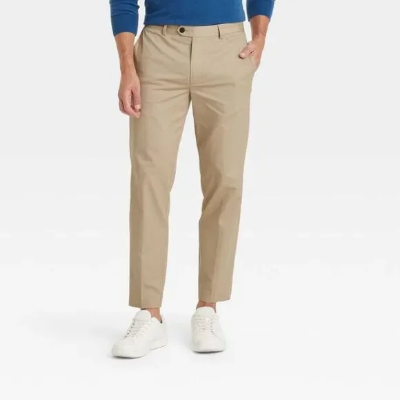 Goodfellow & Co - Men's Extended Tab Slim Fit Trousers - Goodfellow  Beige