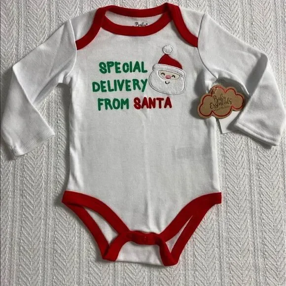 BABY ESSENTIALS “Special Delivery From Santa” Onsie