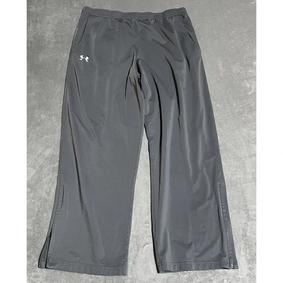 Under Armour Track Pants Mens XL Elastic Waist Ankle Zip‎ Drawstring Athletic