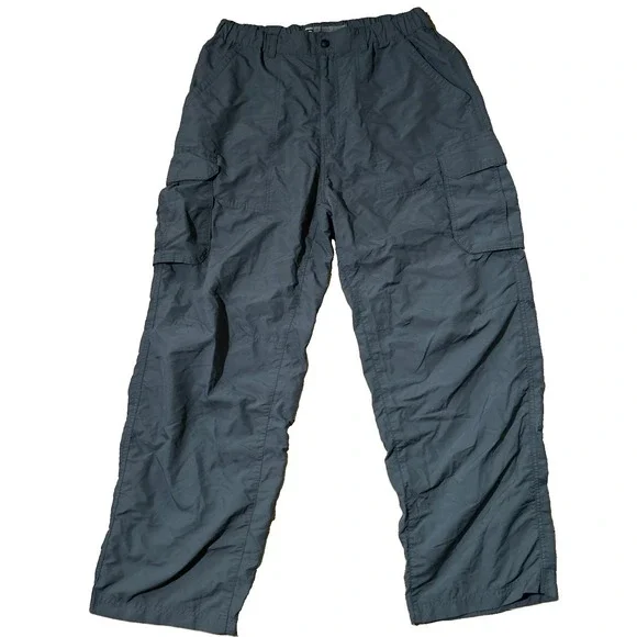 REI Cargo Pants Men's L 30x29 Gray Lightweight Nylon Hiking Outdoor Camping