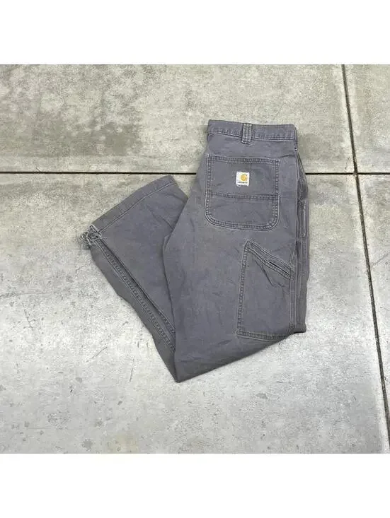 vintage carhartt faded grey relaxed baggy fit cargo pants size 33 x 30