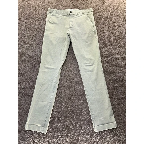 Gap For Good Mens Skinny Chino Pants Khaki Tan Stretch 34x34 Slim Fit