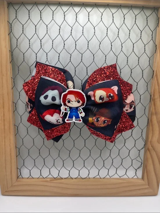 Handmade Horror Movie Inspired Hair Bow