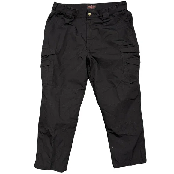TRU-SPEC Cargo Pants Mens 40x30 Black Tactical Ripstop‎ Workwear Pockets Utility