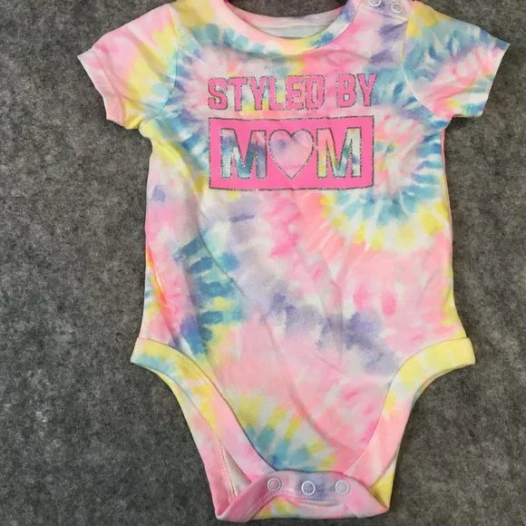 Garanimals One Piece Bodysuit 3 6 Months Baby Girl Short Sleeve Styled by Mom
