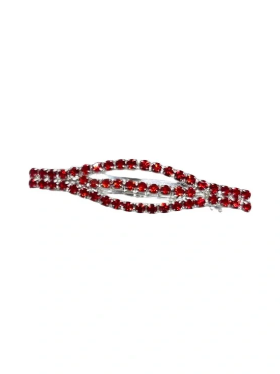 Red Rhinestone Hair Clip Barrette FINAL PRICE DROP