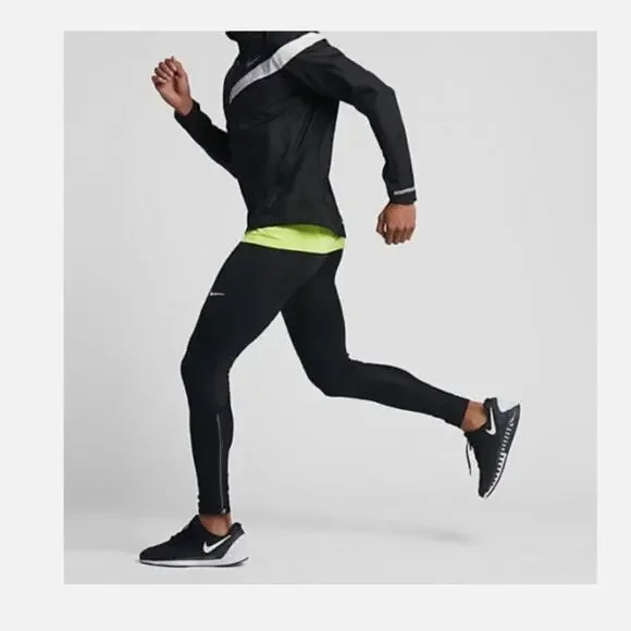Nike Men's Power Reflect Running Black Tights Pant Size M