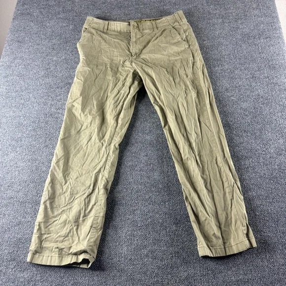 Lee X-Treme Comfort Pants Mens 34x30 Beige Stretch Chino Straight Flat Front