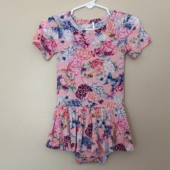 Posh Peanut floral twirl skirt bodysuit