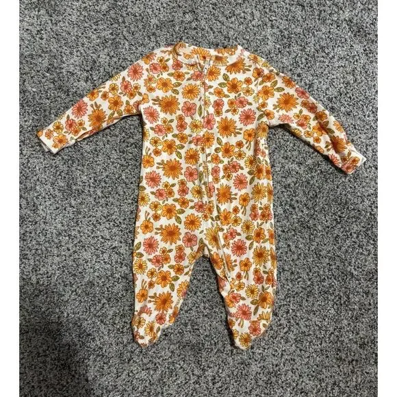 ❤️Old Navy 2Way Zip Floral Sleep & Play 0-3M