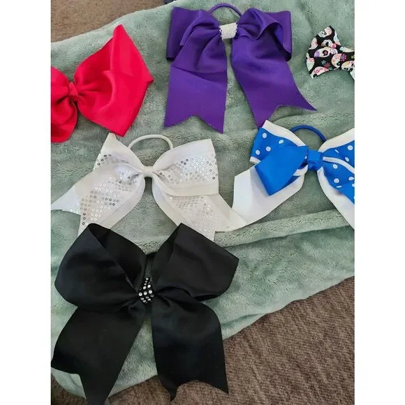 Assorted Large Hair Bows, Scunchies, Clips And Headbands