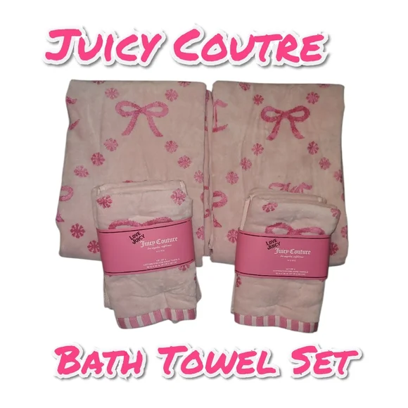 Juicy Couture Pink Towel Set