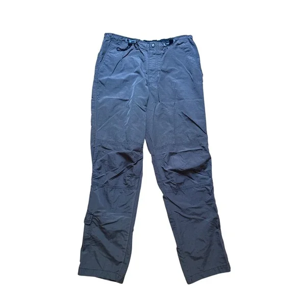 B.U.M. Equipment Track Pants Mens Gray Vintage Nylon Gorpcore Cargo SIZE M