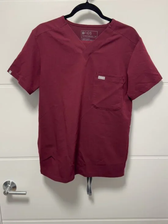 Burgundy Figs Scrub Set (Top + Pants)