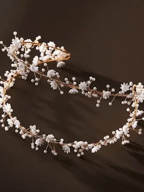 Anthropologie pearl halo headband