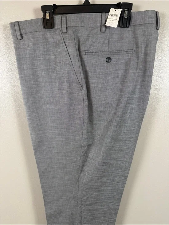 Renoir Light Gray Slim Fit Dress Pants