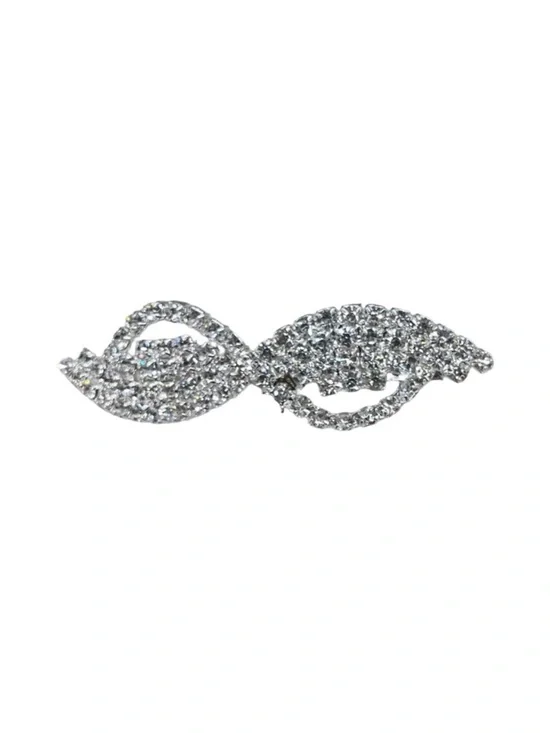 Silver Crystal Leaf Hair Clip - Hair Accessories FINAL PRICE DROP