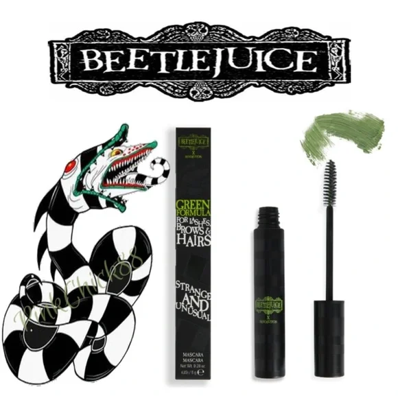 2/$20 Beetlejuice x Revolution Green Mascara NIB