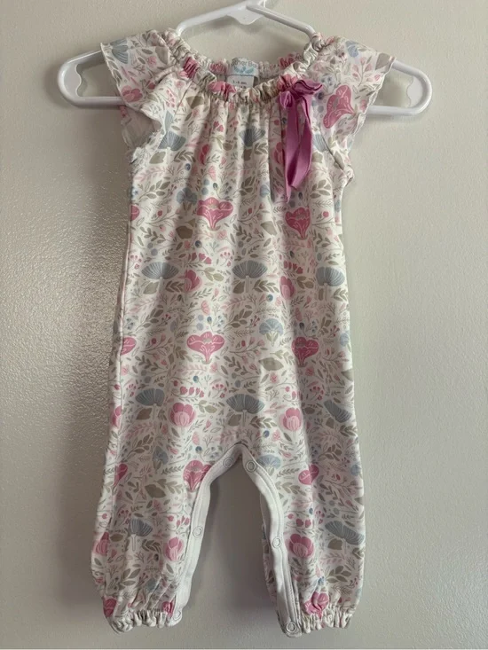 Feather Baby 3-6M Romper Delicate Floral Pattern