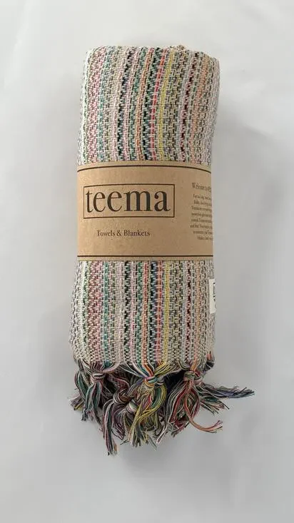 Teema Tan Labyrinth Turkish Cotton Towel Bath Sheet Blanket 70