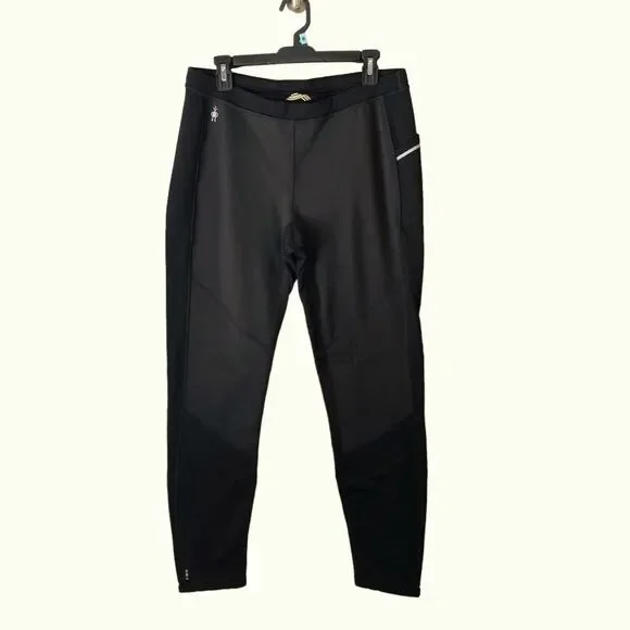Smartwool Merino Sport Fleece Wind Tights Pants Black Merino Wool Mens XL EUC