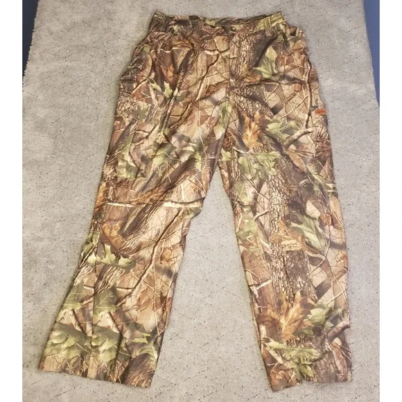 Woolrich Pants Mens XL Camo Cargo Realtree Hardwoods Green Snap Ankles Hunting