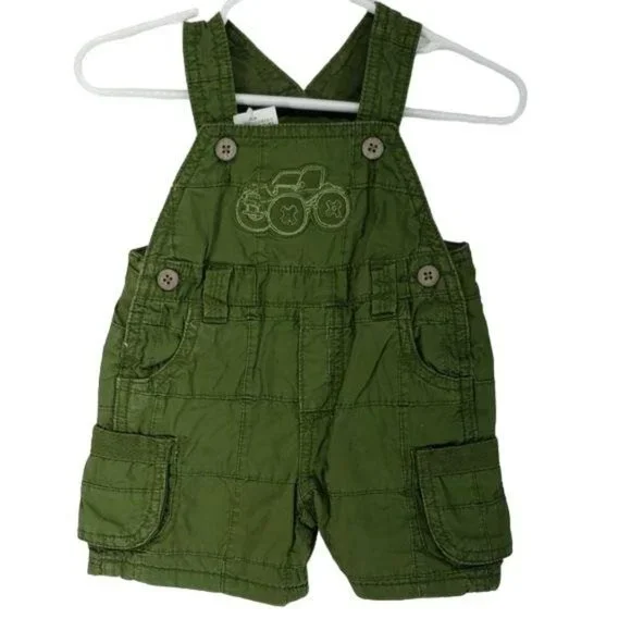 Childrens‎ place monster truck 0/3mth short overall