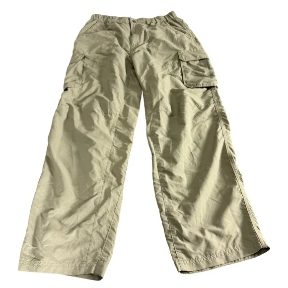 REI Mens Cargo Hiking Pants Khaki Tan Nylon Outdoor Trousers Size M 30L