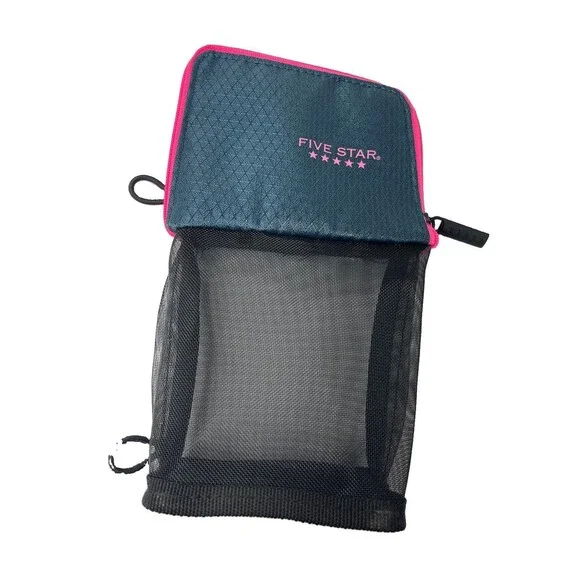 Five Star Pencil Pouch Case Mesh Zip Up Bag 8