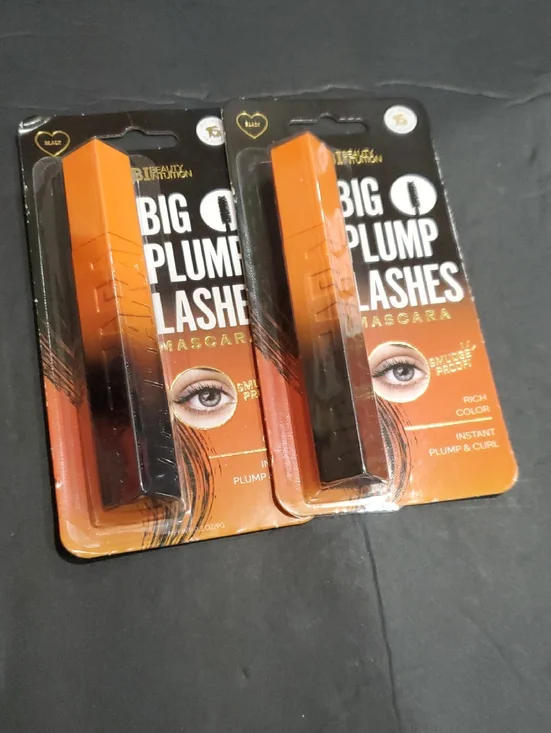 2 pack big plump lashes black smudge proof‎ mascara brand new
