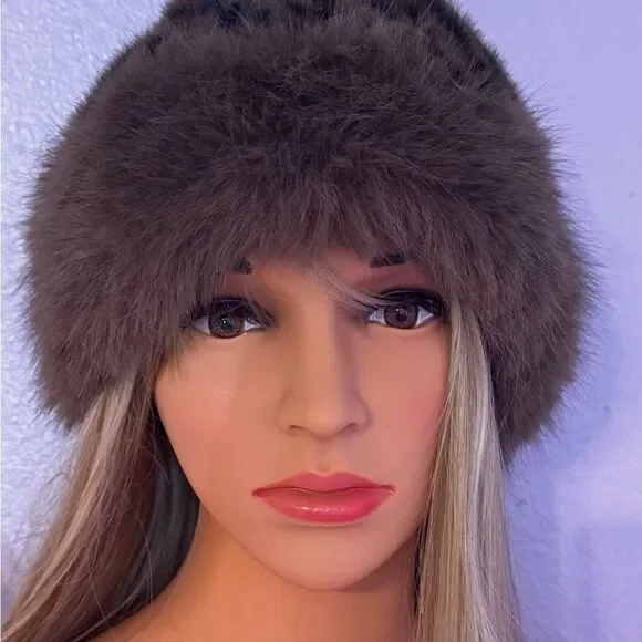Leopard Print Faux Fur Hat