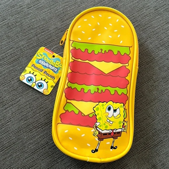 Spongebob Squarepants Pencil Makeup brush Pouch Burger Motiv NWT