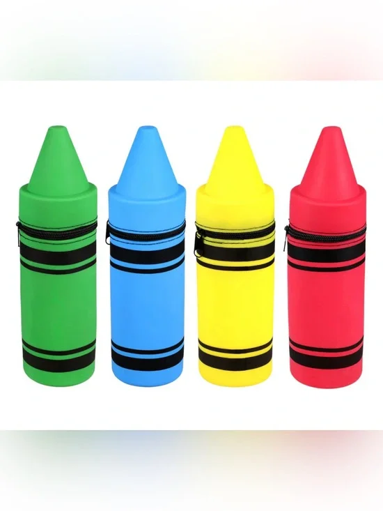 NWT Jot crayon shaped pencil pouch 4 piece set