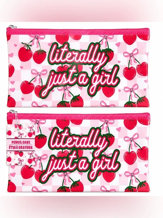 2 Pack Literally Just a Girl Pencil Cases