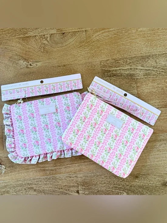LoveShackFancy x Target - Flat Zip Pencil Cases In Strawberry Macaroon