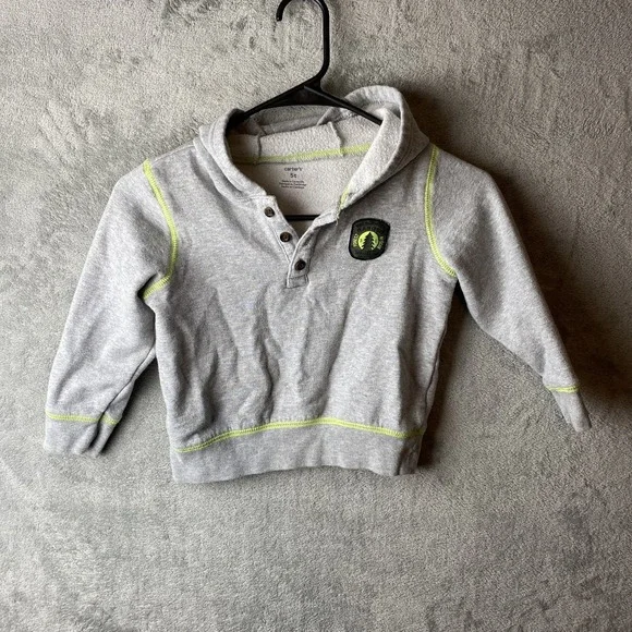 Carter's Toddler 5T Hoodie Grey Forest Ranger Rescue