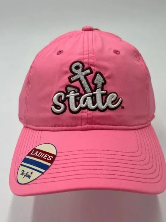 The Game Womens NC State Pink Anchor Baseball Cap‎ Hat Adjustable