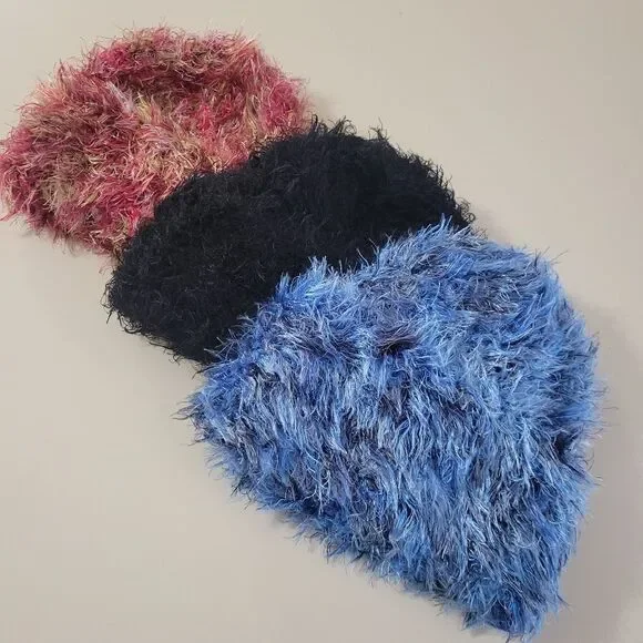 Set of 3 Women's Handcrafted Crocheted Hats