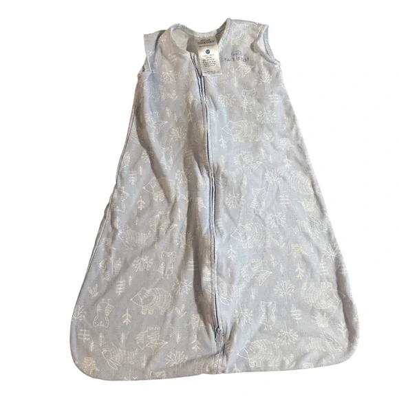 Halo SleepSack Wearable Blanket Small 0-6M‎ Blue Woodland Animal Owl Bear Print