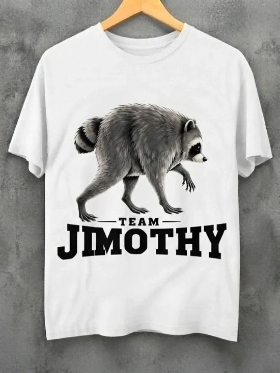 Team Jimothy Raccoon Graphic Tee Shirt