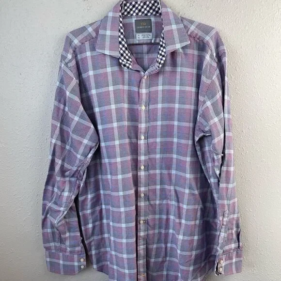 Thomas Dean Dress Shirt Size XL EUC