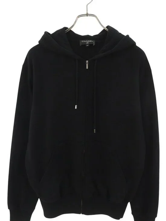 Chanel CC Logo Sequin Graffiti Zip Up Hoodie