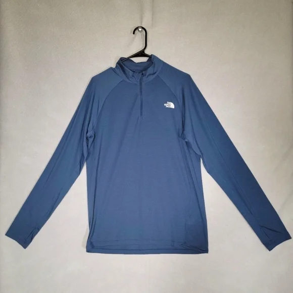 North Face Mens Blue 1/4 Zip Wander Pullover Size Medium