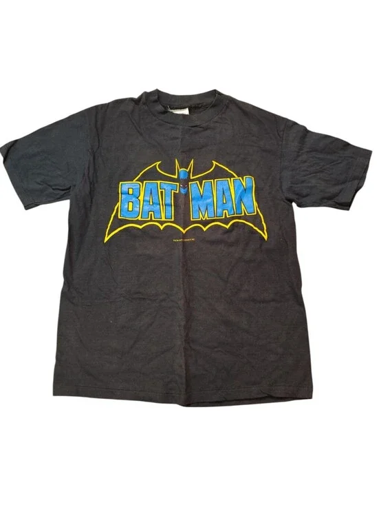 Vintage 1988 Batman DC Comics Movie Promo T-Shirt XL Single Stitch Black USA